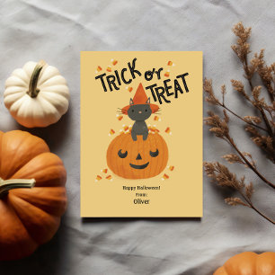 Trick Or Treat Kids Halloween Classroom Card