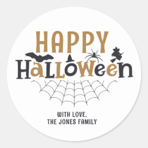 Trick or Treat, Kids Happy Halloween Party Favour Classic Round Sticker
