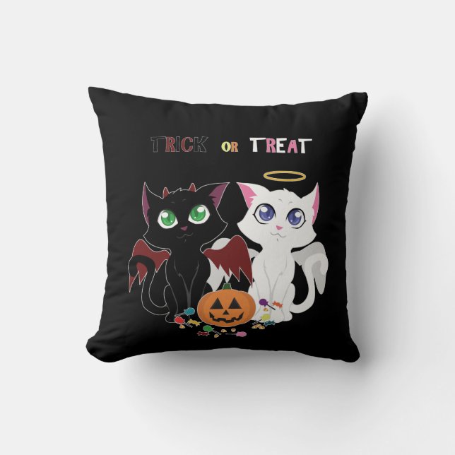 Trick or Treat Kittens Cushion (Front)