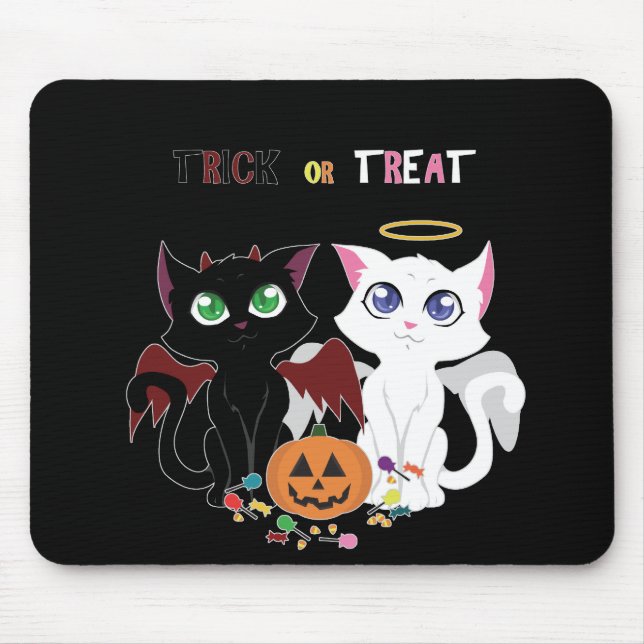 Trick or Treat Kittens Mouse Mat (Front)