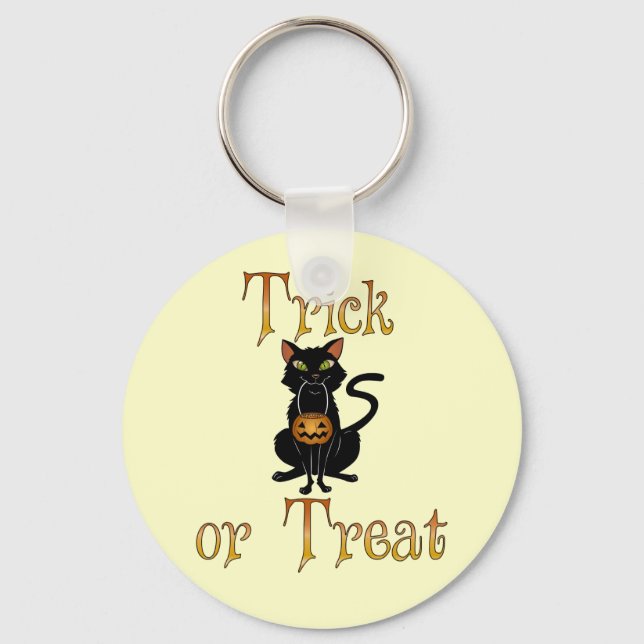 Trick or Treat Kitty Key Ring (Front)