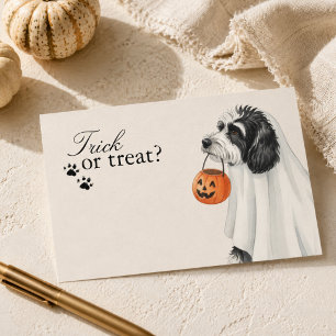 Trick or Treat Labradoodle Dog Halloween Card
