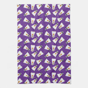 Trick Or Treat Labrador Retriever Ghost Dogs Tea Towel