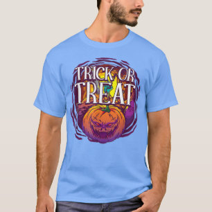 Trick Or Treat Lazy Halloween Costume Scary Spooky T-Shirt