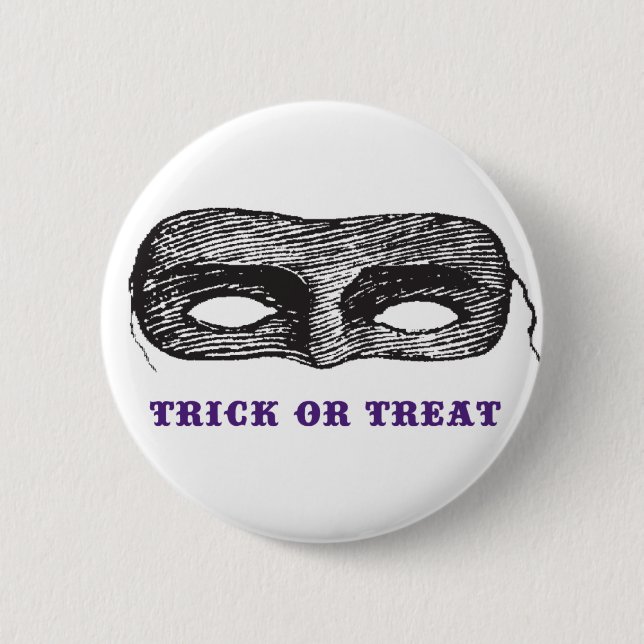 Trick or Treat Mask Button (Front)