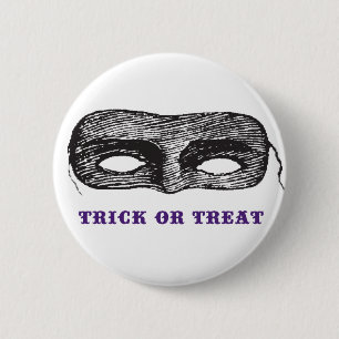 Trick or Treat Mask Button