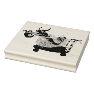 Trick or Treat Mermaid Rubber Stamp