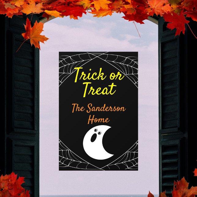 Trick or Treat Minimalist Ghost Halloween Family Window Cling (Creator Uploaded)