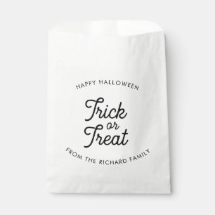 Trick or Treat Minimalist Modern Favour Bags