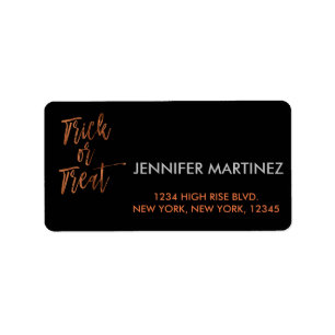 Trick or Treat Modern Halloween Address Label