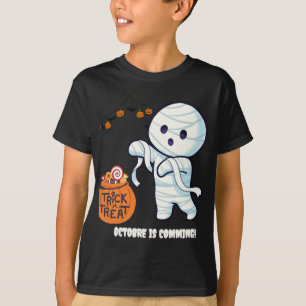 Trick or Treat Mummy Halloween Fun Kids shirt
