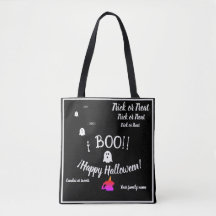  trick or treat,name, halloween personalised, boo!