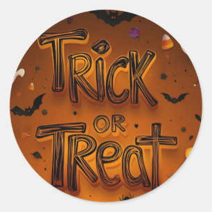 Trick or Treat New Halloween  Classic Round Sticker