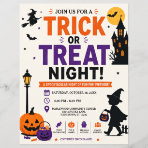 Trick or Treat Night Flyer
