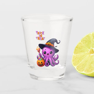Trick or Treat Octopus Halloween Shot Glass