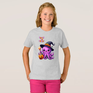 Trick or Treat Octopus Halloween T-Shirt