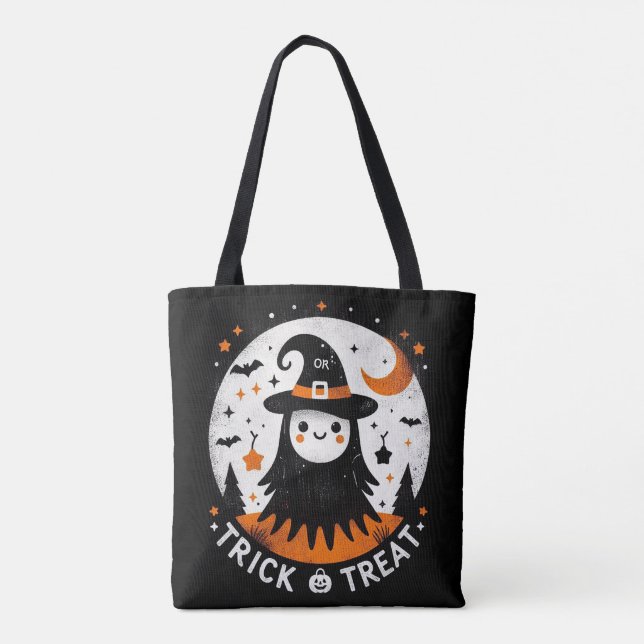 Trick or treat - Only Witch snacks Tote Bag (Back)