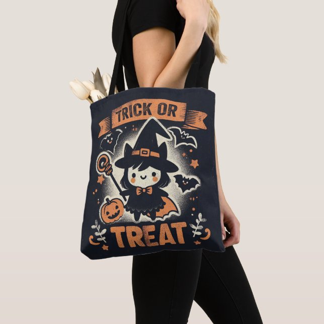 Trick or treat - Only Witch snacks Tote Bag (Close Up)