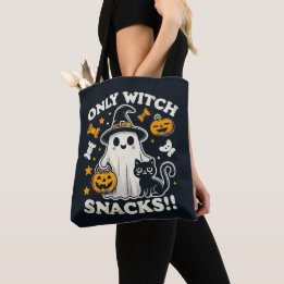 Trick or treat - Only Witch snacks Tote Bag