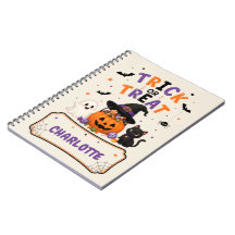 Trick or Treat Orange Personalised Halloween Name 