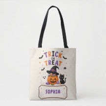 Trick or Treat Orange Personalised Halloween 