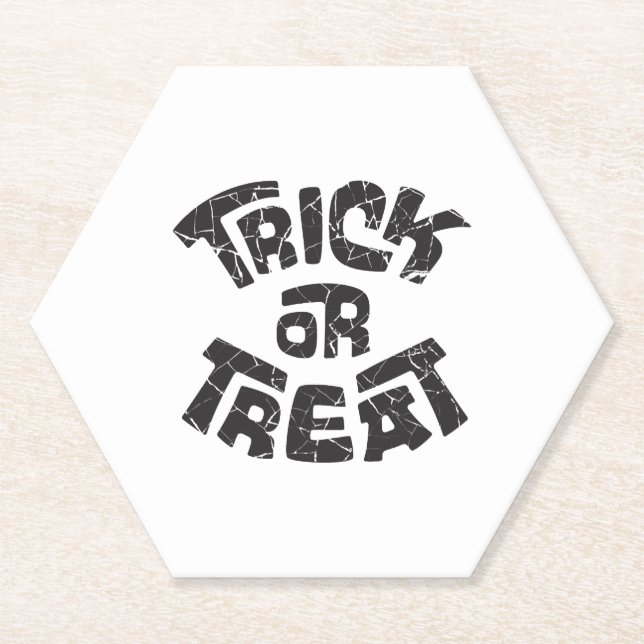 trick or treat paper coaster (Front)
