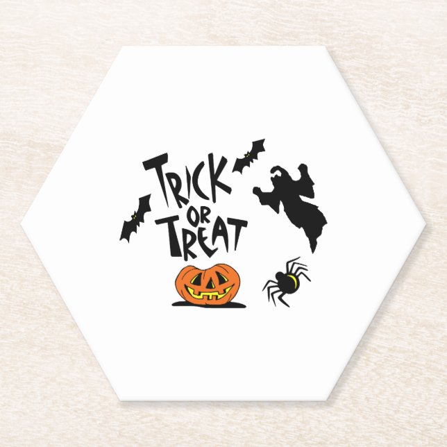 TRICK OR TREAT  PAPER COASTER (Front)