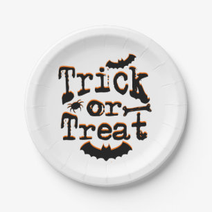 trick or treat paper plate