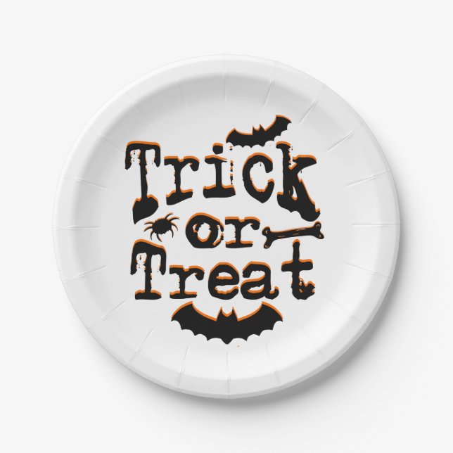 trick or treat paper plate (Front)