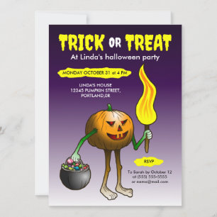 Trick or treat party children Invitation