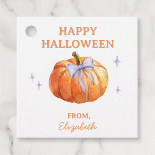 Trick or Treat Party Favor Bag Halloween Stickers Favour Tags