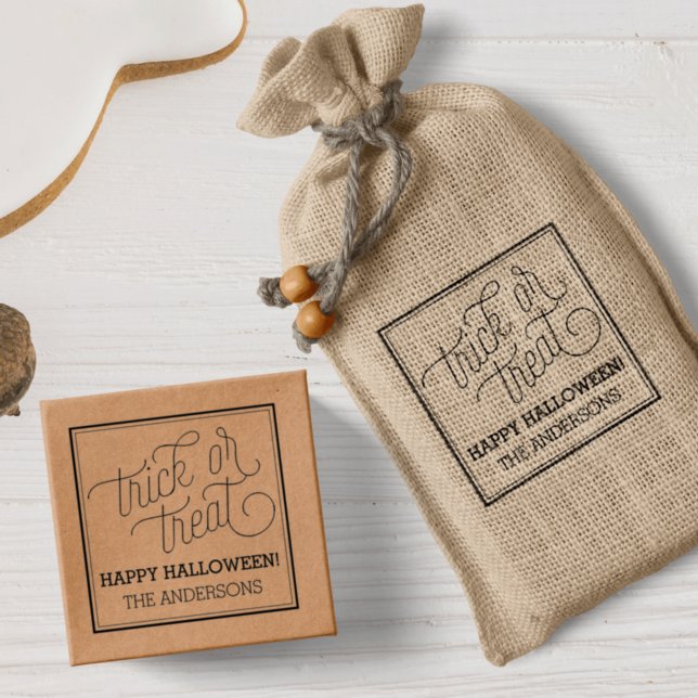 Trick or Treat Personalised Halloween Stamp (Creator Uploaded)