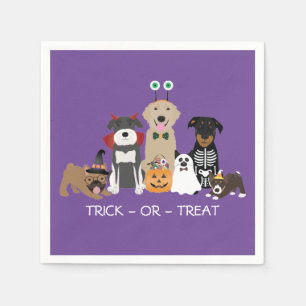 Trick Or Treat Pets Halloween Costumes Napkin