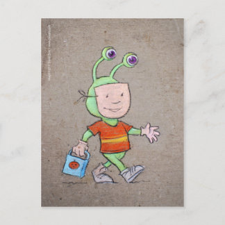 trick or treat postcard
