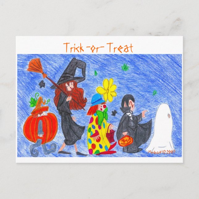 Trick -or- Treat Postcard (Front)