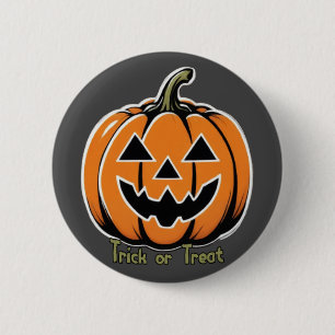 Trick or Treat- Pumpkin 6 Cm Round Badge