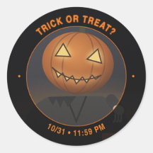 Trick or Treat Pumpkin Head Envelope Seal