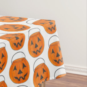 Trick or Treat Pumpkin Jack o' Lantern Halloween Tablecloth