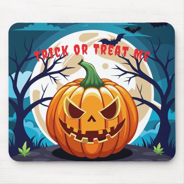 Trick or Treat Pumpkin Moonlight  Mouse Mat (Front)