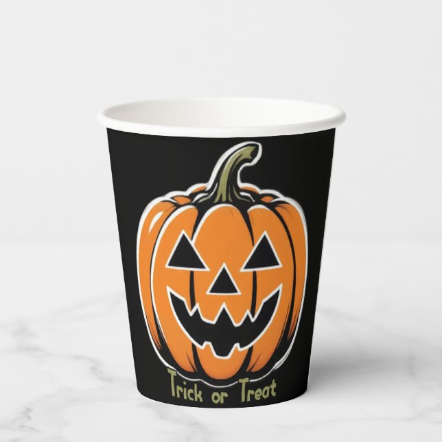 Trick or Treat- Pumpkin Paper Cups (Back)