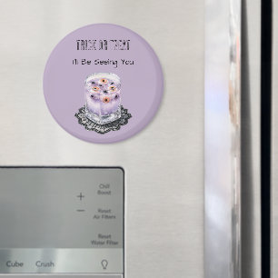 Trick or Treat Purple Glass of Eyeballs Halloween Magnet