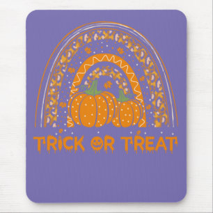 Trick Or Treat Rainbow Pumpkin Halloween Costume Mouse Mat