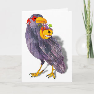 Trick or Treat Raven Card