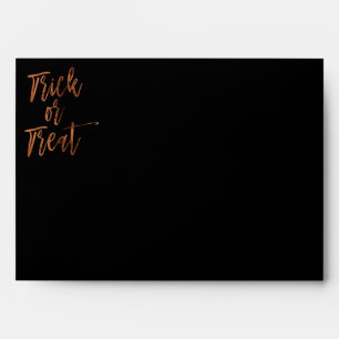Trick or Treat Return Address Printed on Back Envelopes