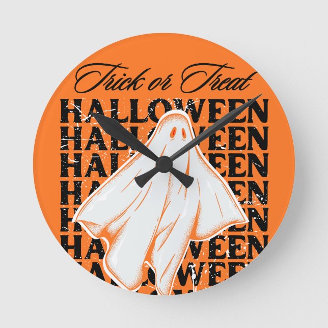 trick or treat round clock (Front)