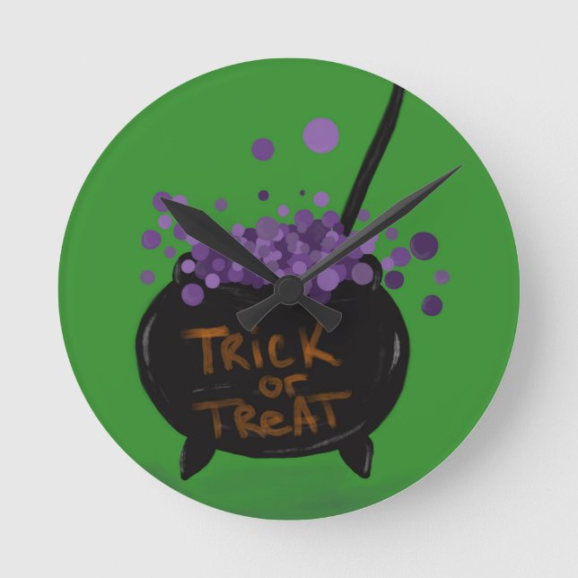 Trick or Treat! Round Clock (Front)