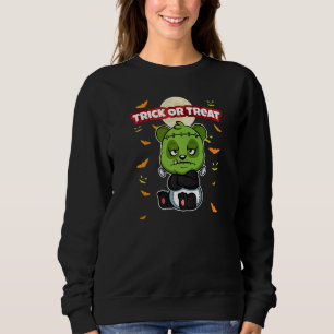 Trick Or Treat Scary Creepy Halloween Monster Hall Sweatshirt