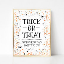 Trick or Treat Sign for Halloween