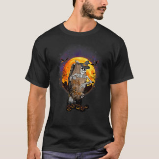 Trick Or Treat Skeleton Coffin And Pumpkin On Hall T-Shirt