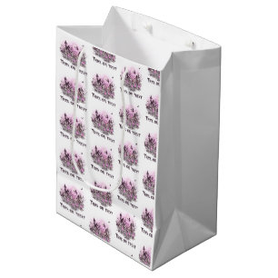 Trick or Treat Skeletons Witch White Halloween Medium Gift Bag